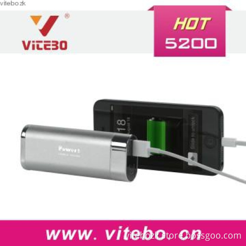 Hot Gift Portable Power Bank 5200mAh for iPhone,Samsung,Blackberry